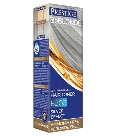 Prestige Be Blonde Semi-permanentná BB02 strieborná 100 ml Farba na...