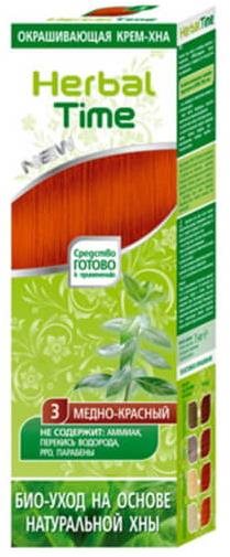 HERBAL TIME Henna přírodní barva na vlasy 3 Medově červená 75 ml...