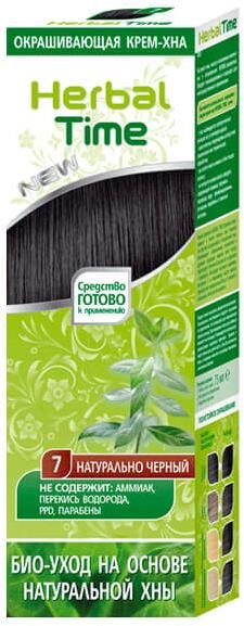 HERBAL TIME Henna přírodní barva na vlasy 7 Černá 75 ml Henna na...