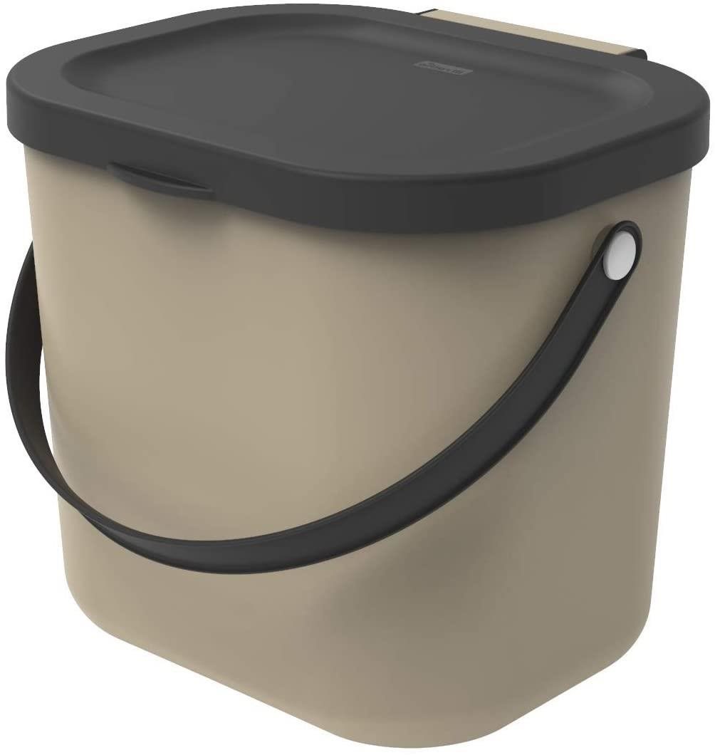 Rotho Abfalltrennsystem ALBULA Box 6l - Cappuccino Mülleimer