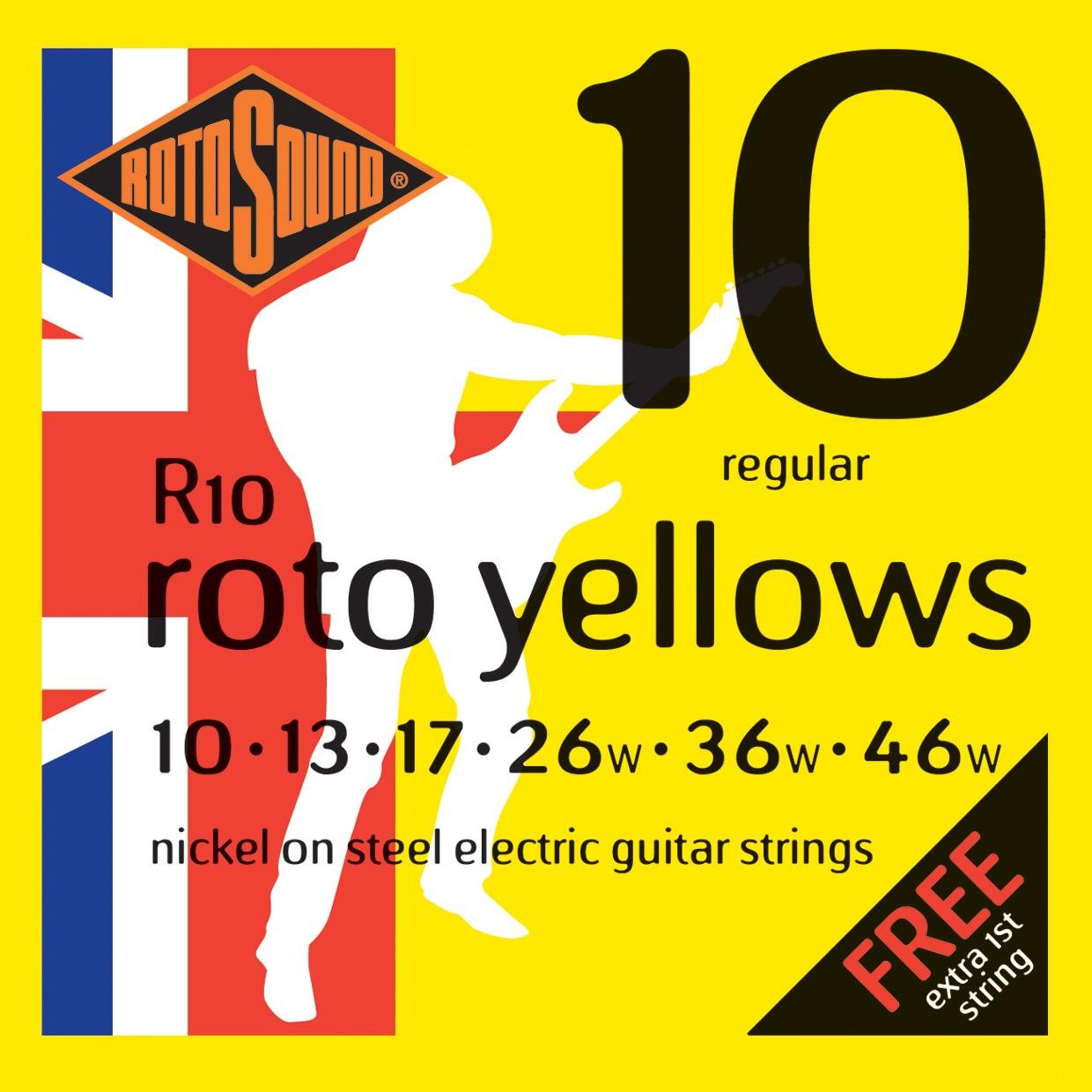 Rotosound R10 Roto Yellows Struny