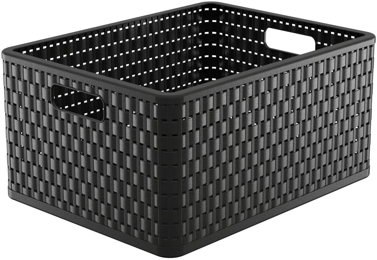 Rotho Country Tárolódoboz, 28 l, antracit Tároló doboz