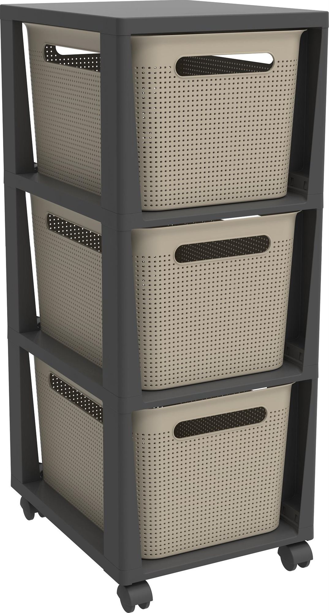 Rotho Brisen 3 x 16L - antracit/cappucino Úložný box