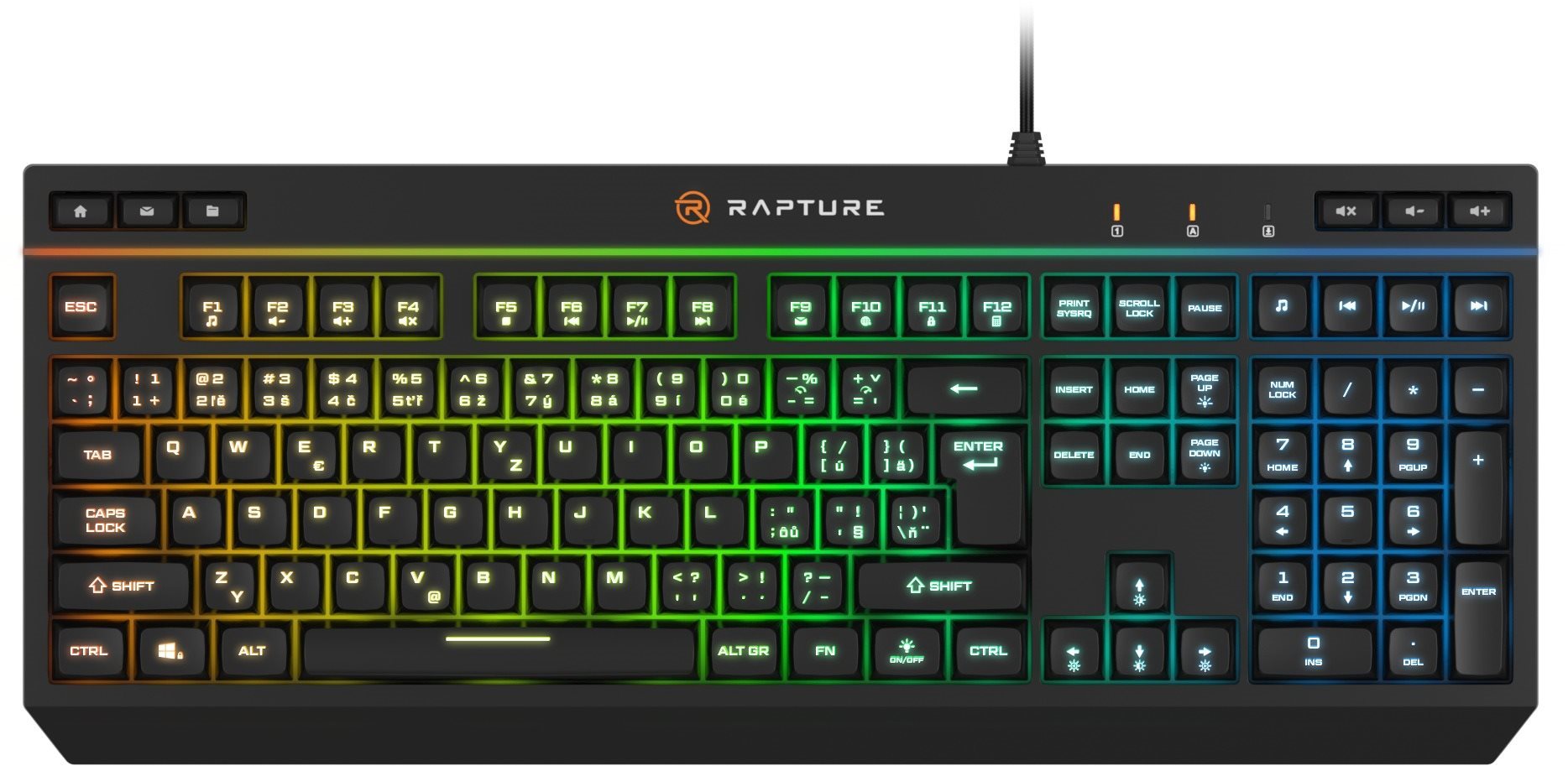 Rapture Cadet K-573 čierna – CZ/SK Herná klávesnica