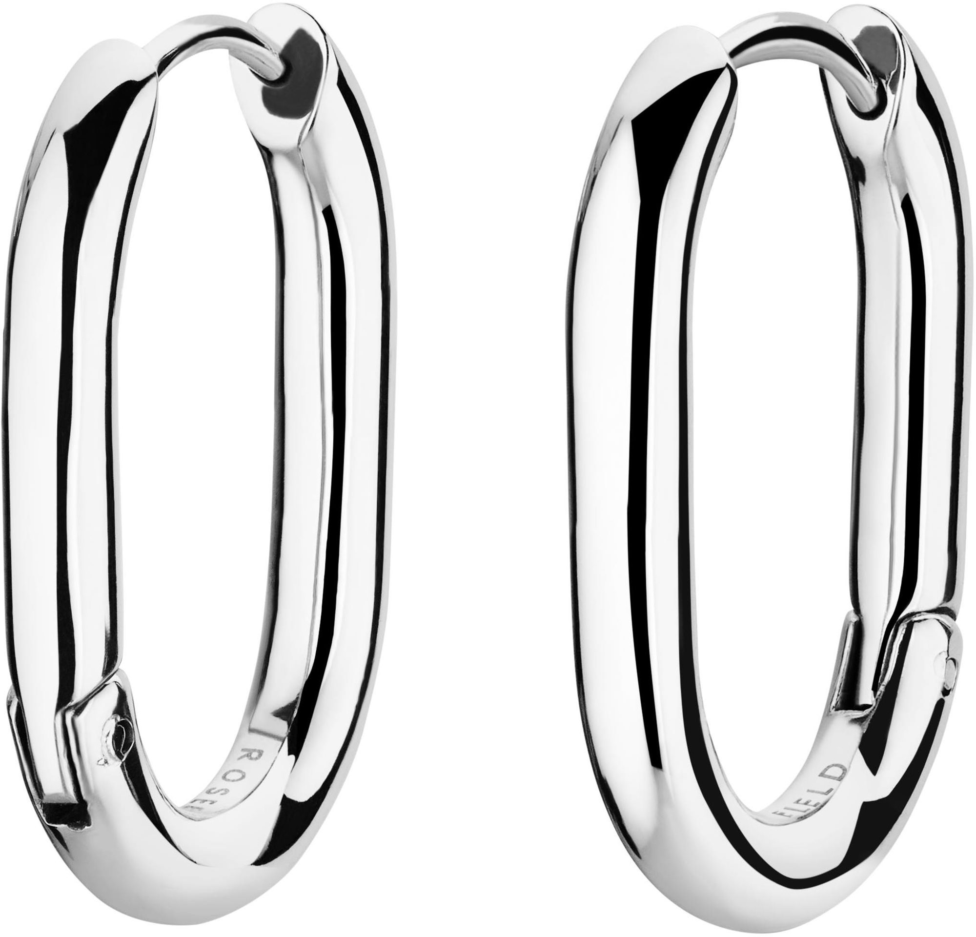 Rosefield Small Oval Hoops Silver 14,3 × 10,3 mm, JEOSS-J570 Náušnice