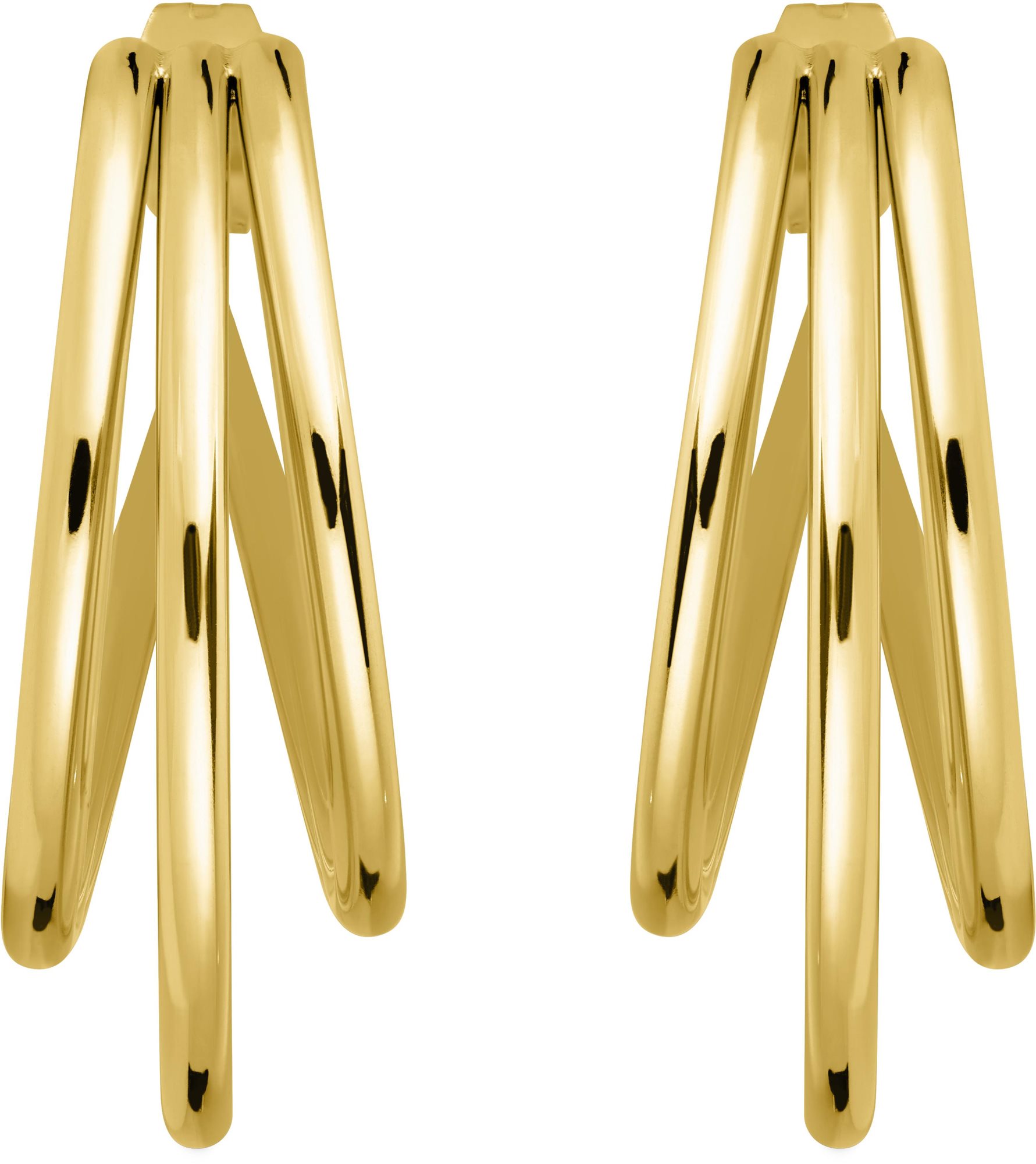 Rosefield Triple Hoops Gold 30 mm, JETHG-J573 Náušnice
