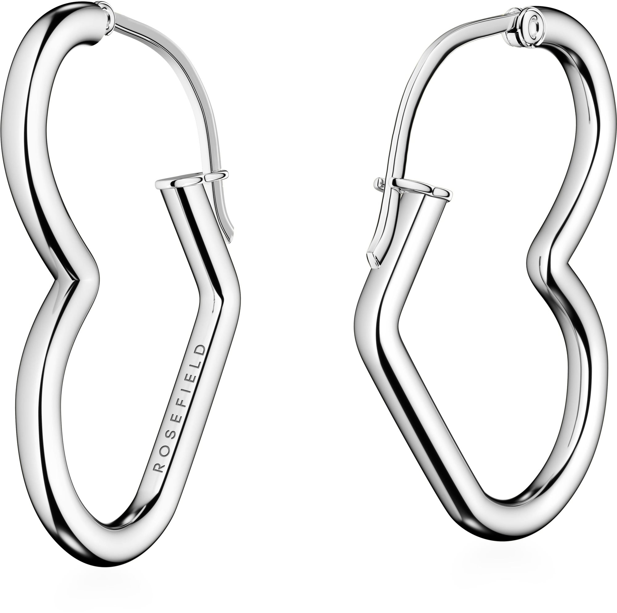 Rosefield Heart Hoops Silver 25,7 × 17,5 mm, JEHHS-J580 Náušnice