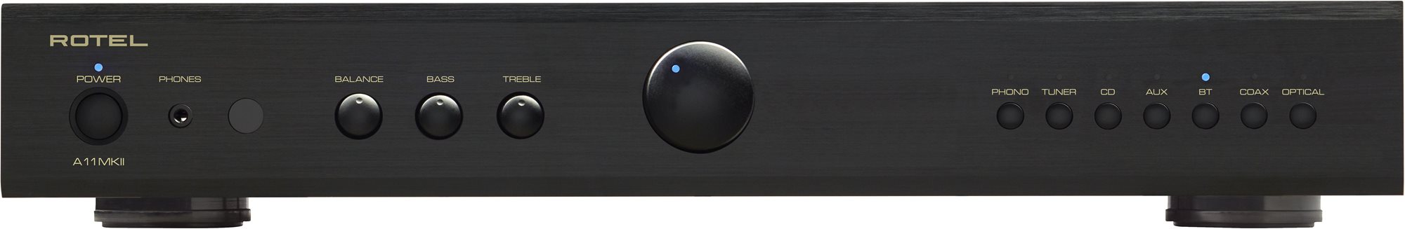 Rotel A11MKII-B, fekete HiFi erősítő