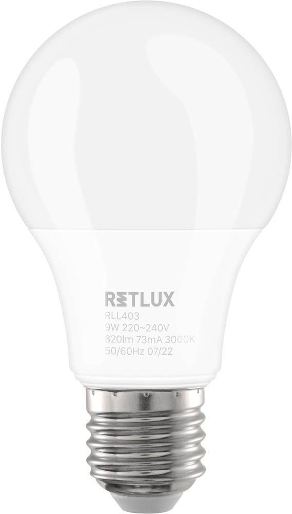 RETLUX RLL 403 A60 E27 bulb 9 W WW LED žiarovka