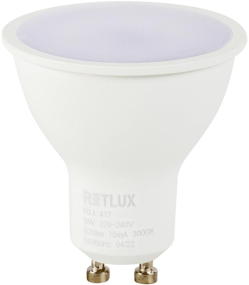 RETLUX RLL 417 GU10 bulb 9 W WW LED žiarovka