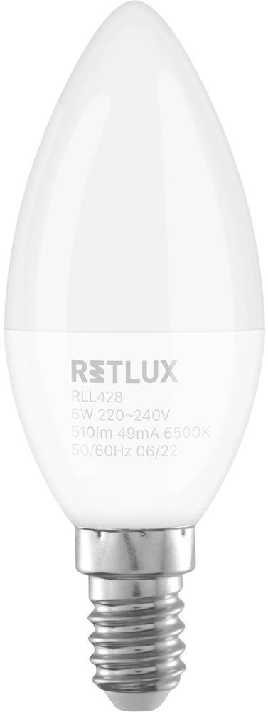 RETLUX RLL 428 C37 E14 candle  6W DL LED izzó