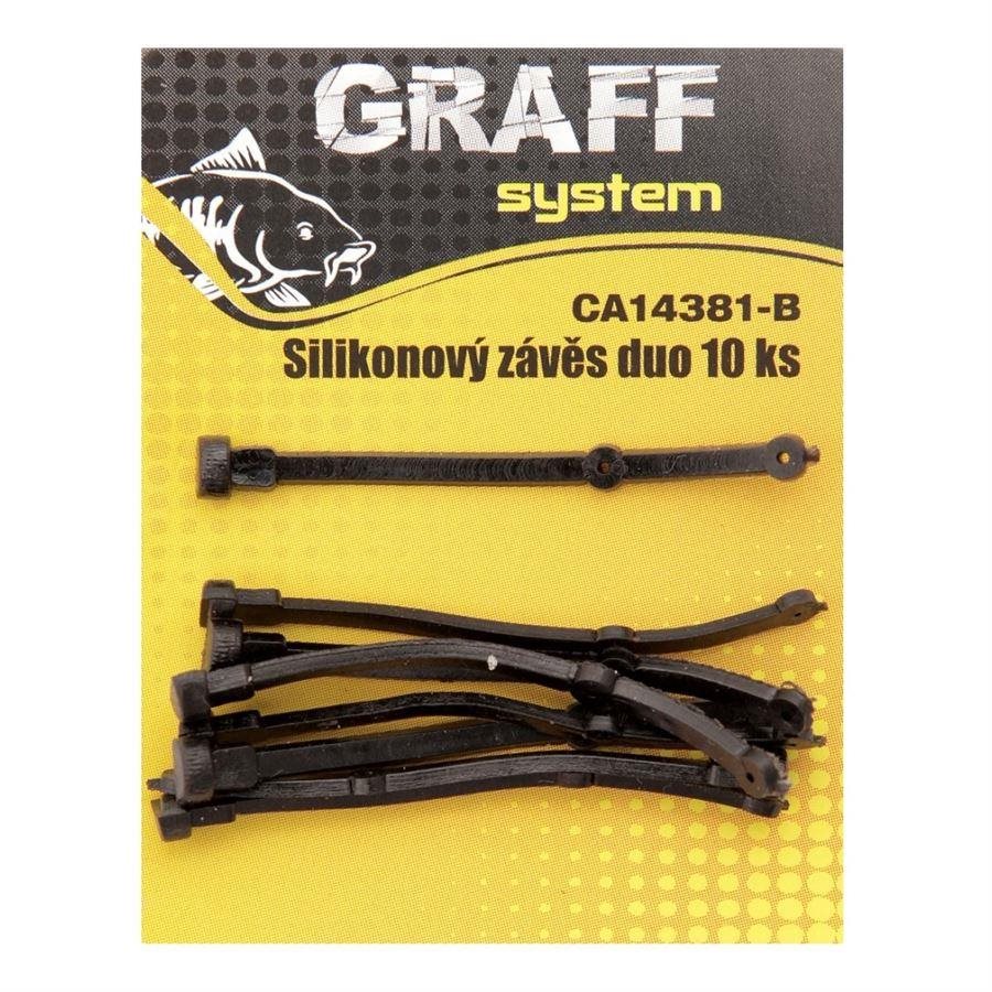 Graff Silikónový záves duo 10 ks Čierny Záves