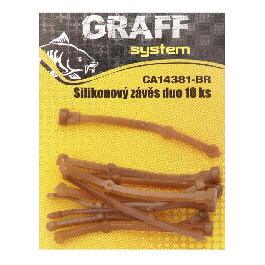 Graff Silikónový záves duo 10 ks Hnedý Záves