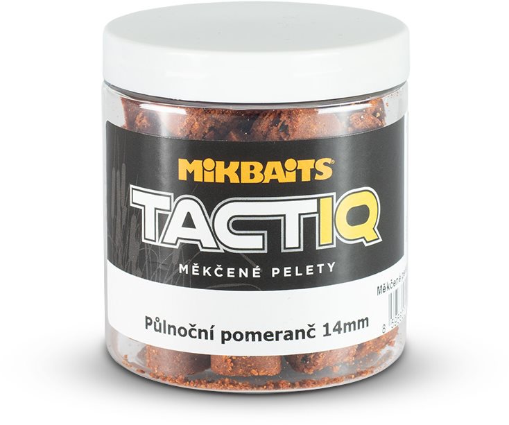 Mikbaits TactiQ měkčené pelety Půlnoční pomeranč 14mm 250ml Pelety