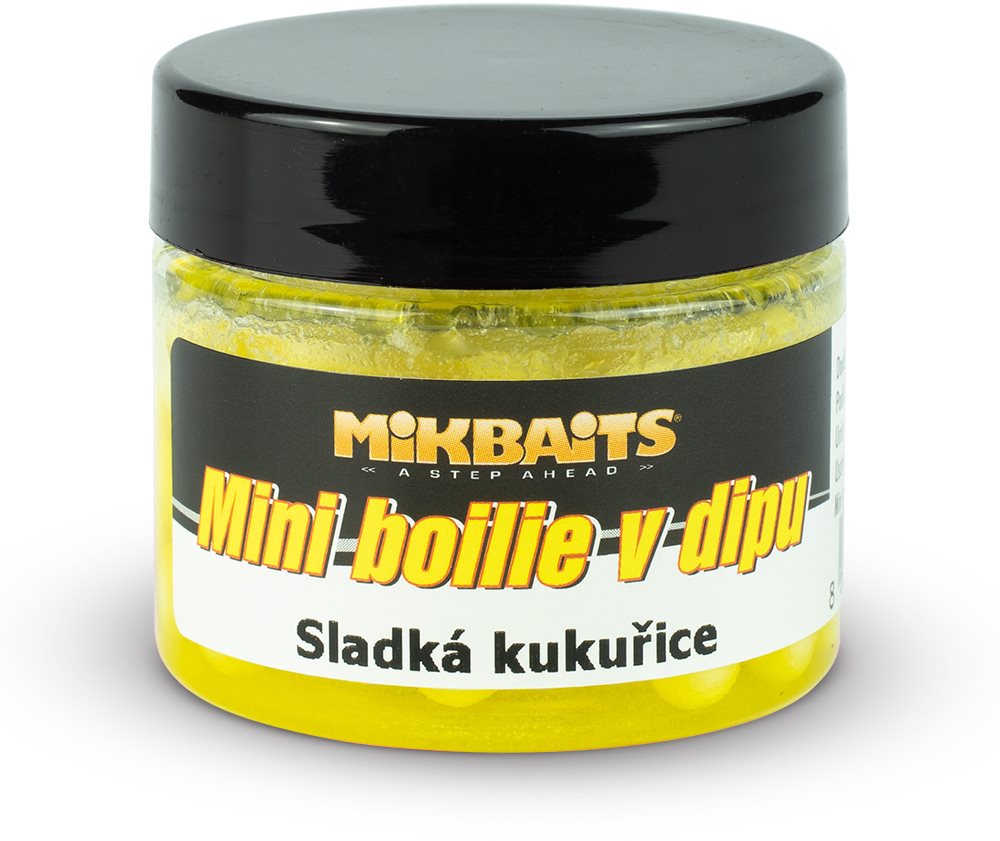 Mikbaits Mini boilie v dipe Sladká kukurica 50 ml Boilies