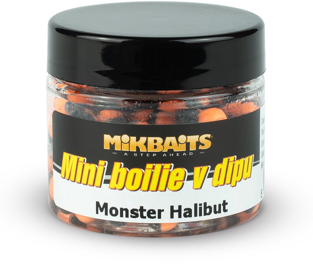Mikbaits Mini boilie v dipe Monster Halibut 50 ml Boilies