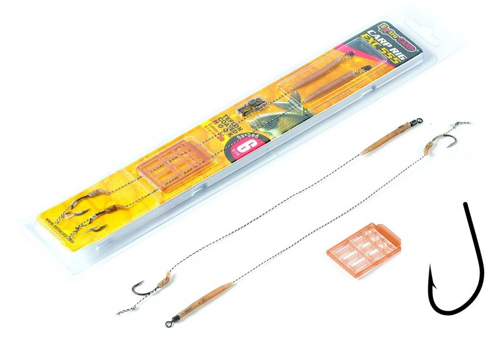 Extra Carp Boilie Rig EXC 555 Veľkosť 4 25 lb 20 cm 2 ks Nadväzec