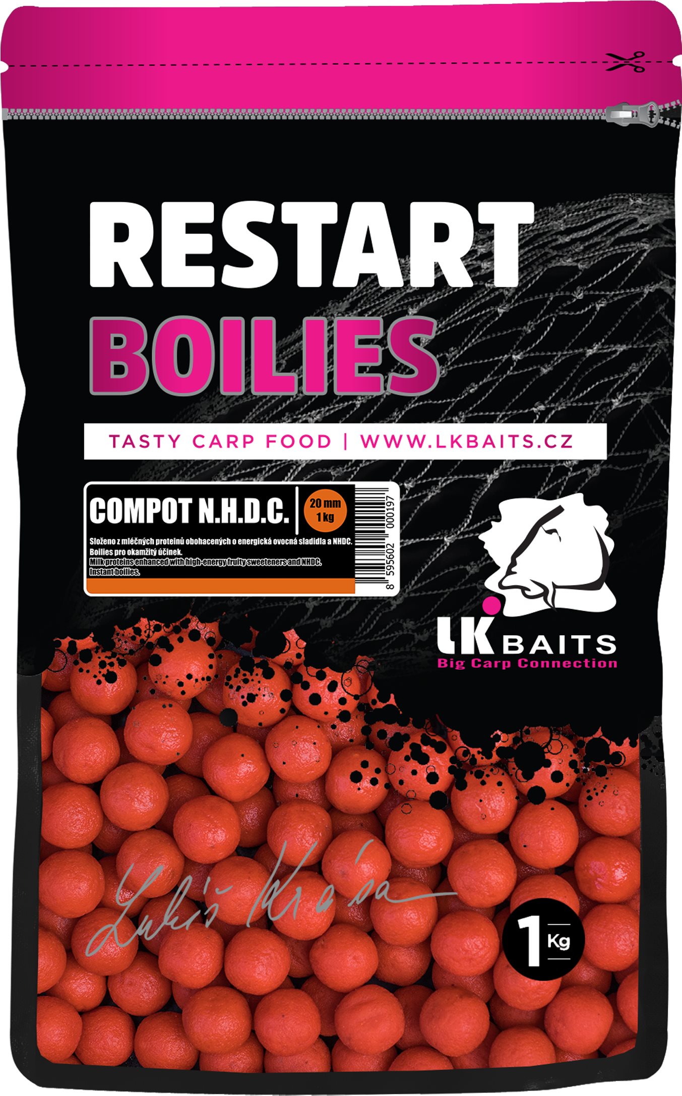 LK Baits Boilie Restart Compot NHDC 24 mm 1 kg Boilies