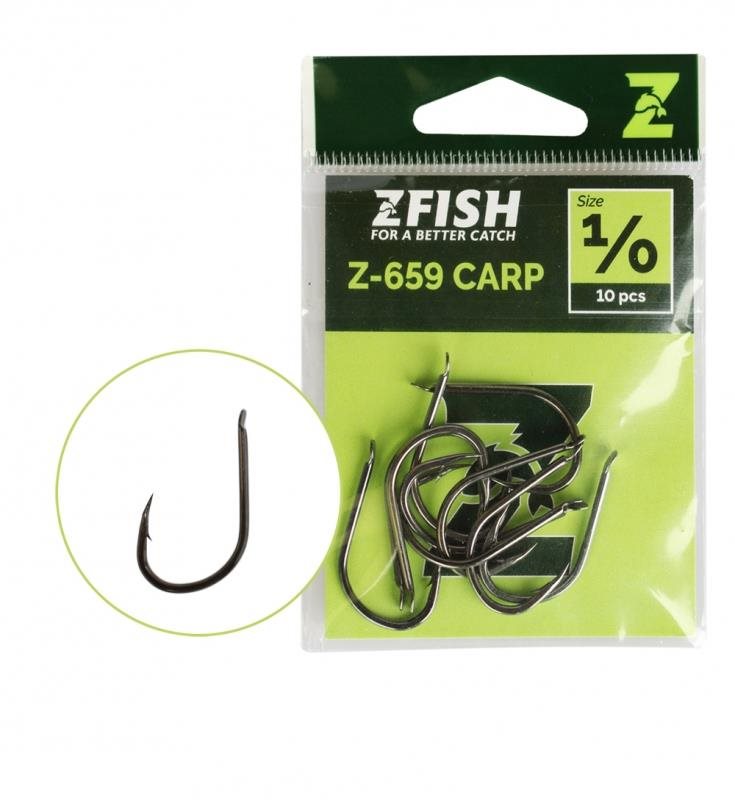 Zfish Carp Hooks Z-659 Veľkosť 6 10 ks Háčik na ryby