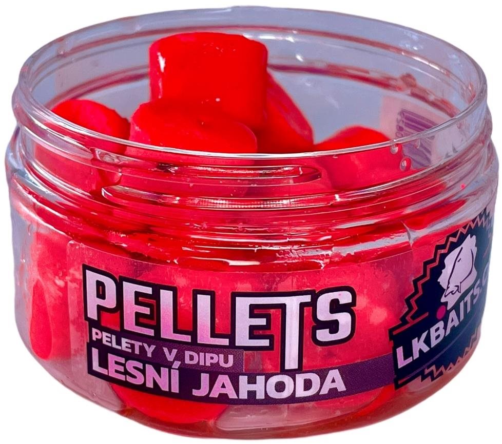 LK Baits Pelety v dipu Lesní jahoda 17mm 60g Pelety