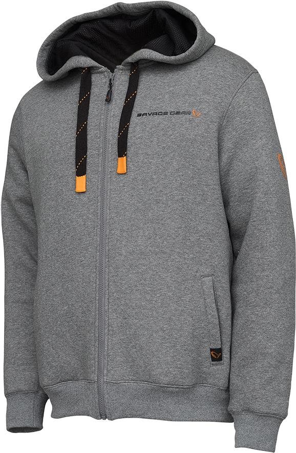 Savage Gear Classic Zip Hoodie Grey Melange Veľkosť S Mikina