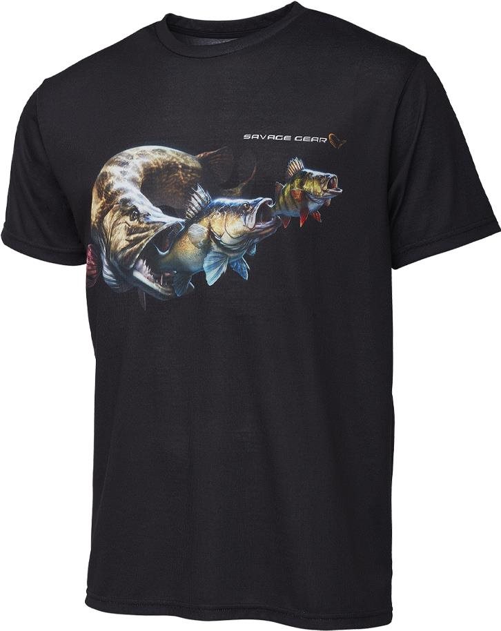 Savage Gear Cannibal Tee Black Veľkosť S Tričko