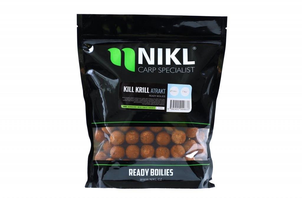 Nikl Ready boilie Kill Krill Atrakt 20 mm 1 kg Boilies
