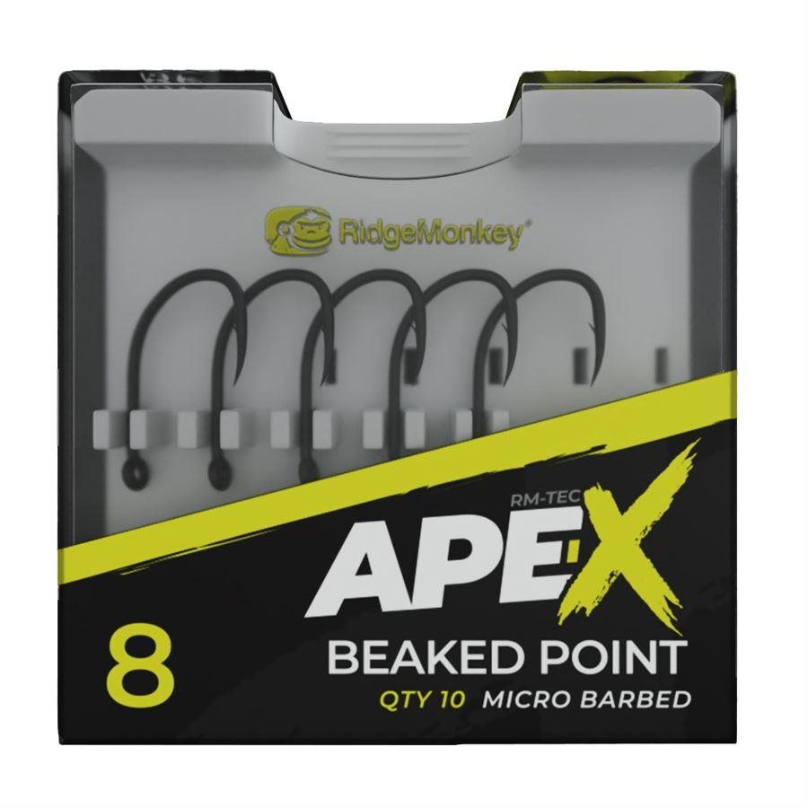 RidgeMonkey Ape-X Beaked Point Barbed Veľkosť 8 10 ks Háčik
