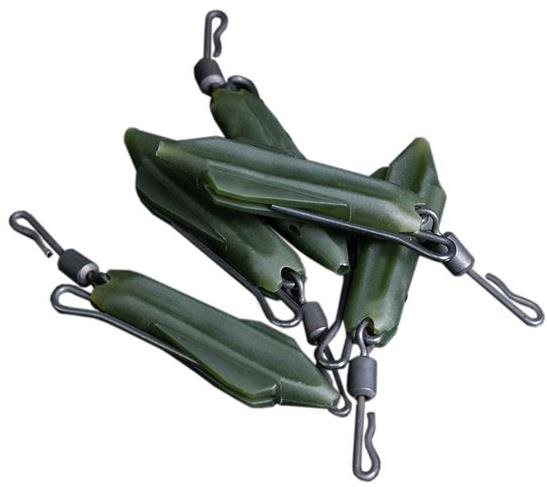 RidgeMonkey Connexion Uni Lead Clip Camo Green 5 ks Záves