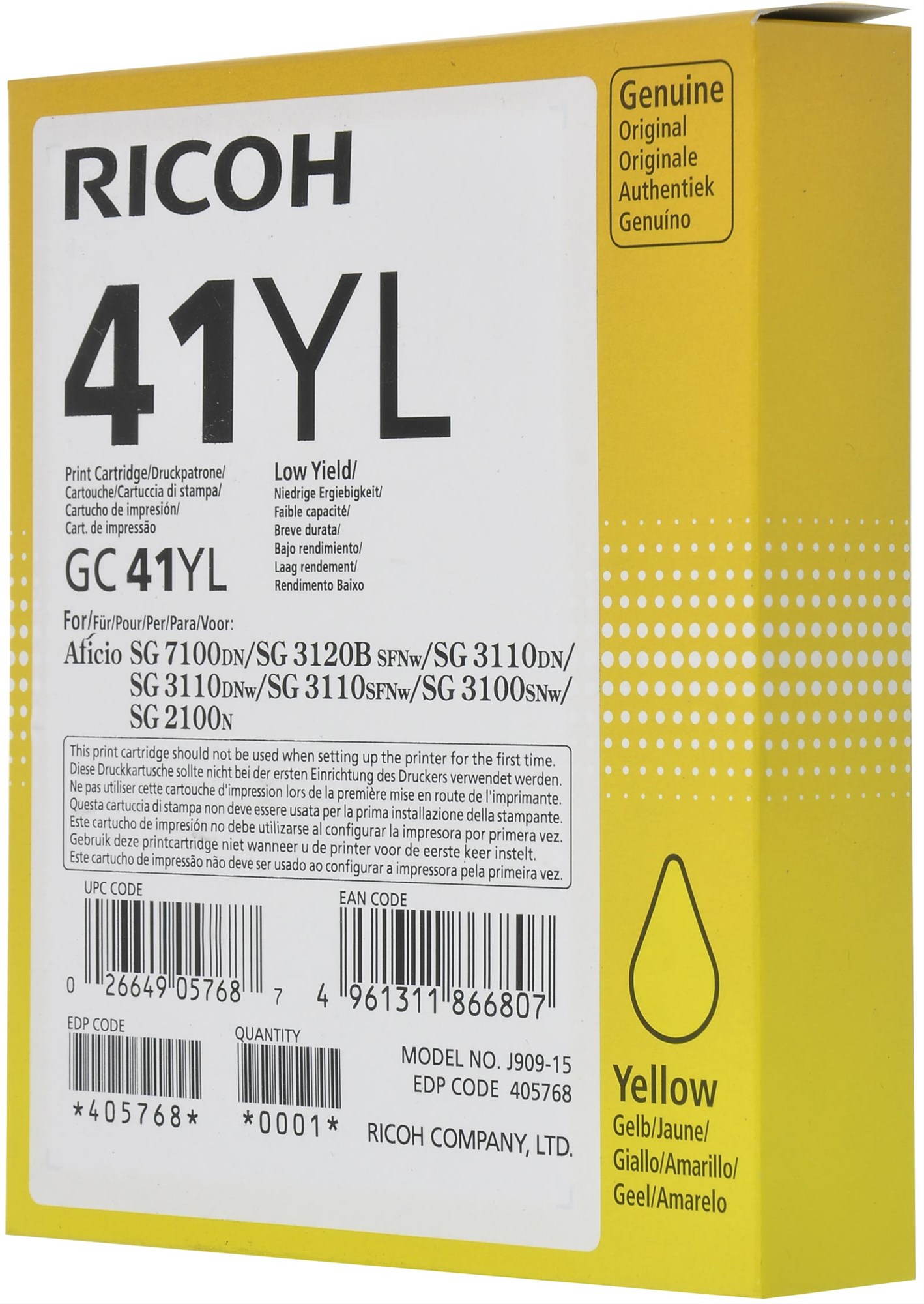 Ricoh GC41YL jaune Toner