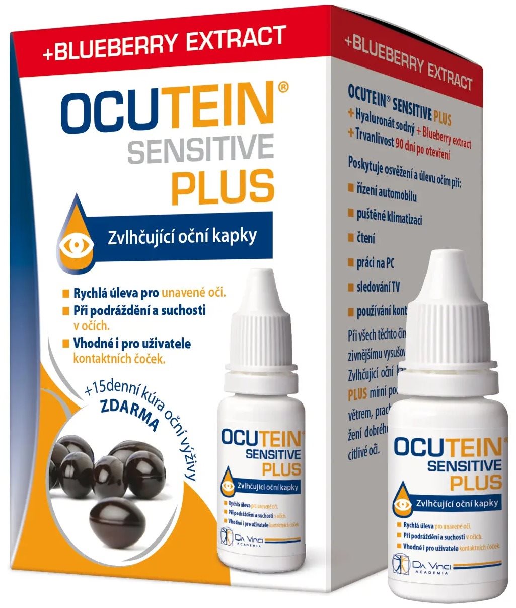Ocutein SENSITIVE PLUS očné kvapky 15 ml + Fresh 15 toboliek Očné...
