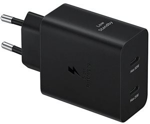 Samsung kettős USB-C (50 W) fekete töltőfej Töltő adapter