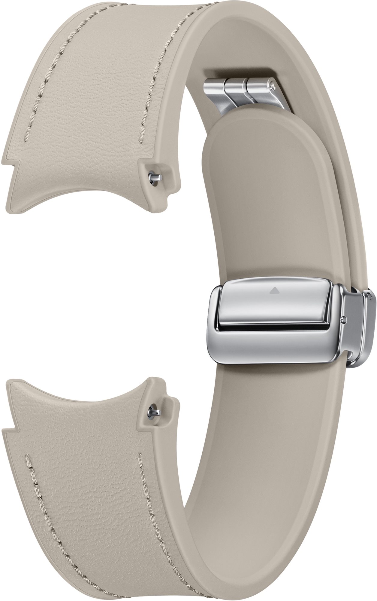 Samsung D-gyűrűs hibrid szíj öko bőrből (M/L) - szürkésbarna Szíj