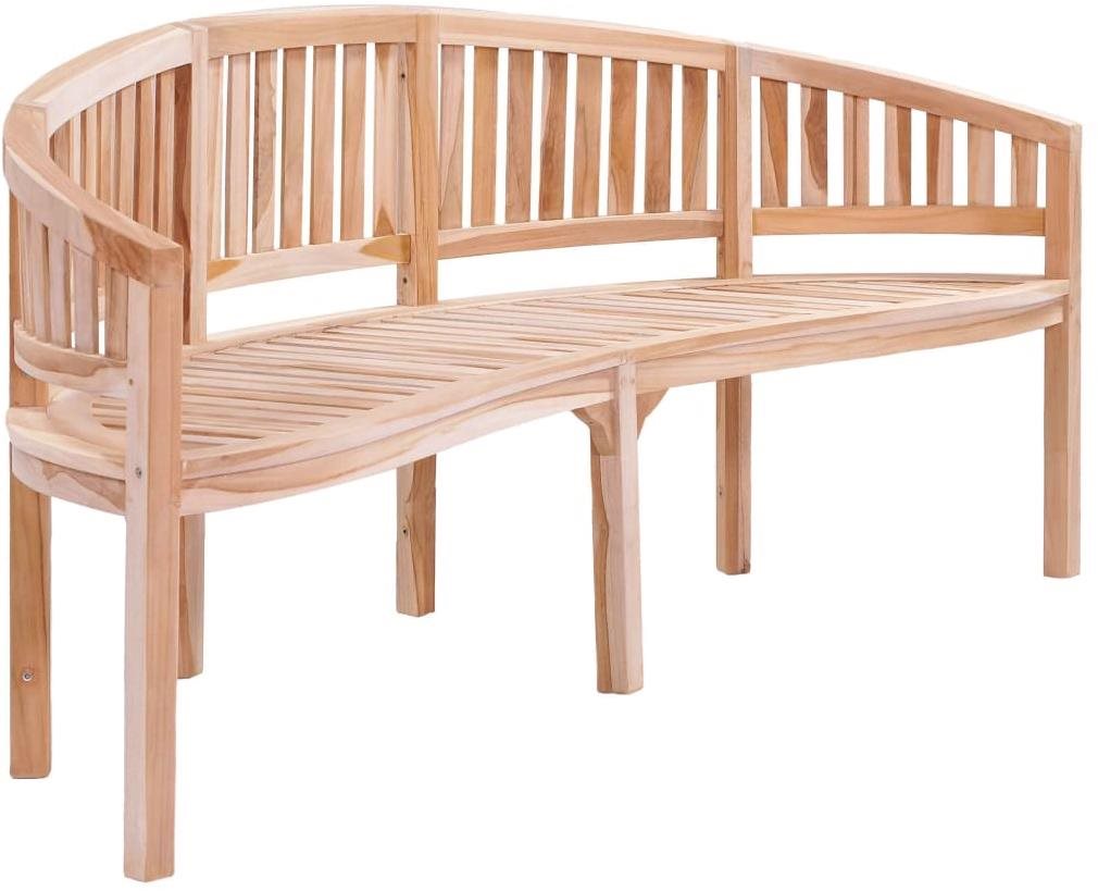 Lavica banana 200 cm masívne teakové drevo, 310495 Záhradná lavička