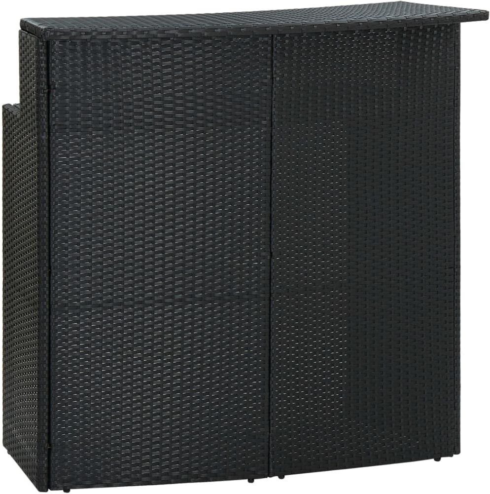 Záhradný barový stôl čierny 120 × 55 × 110 cm polyratan, 313468...