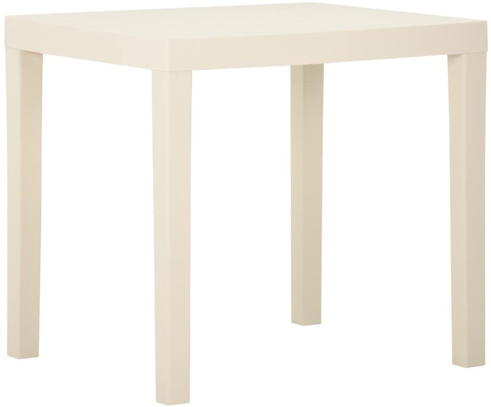 Záhradný stôl biely 79 × 65 × 72 cm plast, 315842 Záhradný stôl
