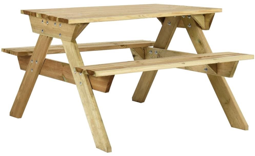 Piknikový stôl a lavice 110 × 123 × 73 cm impregnované borovicové...