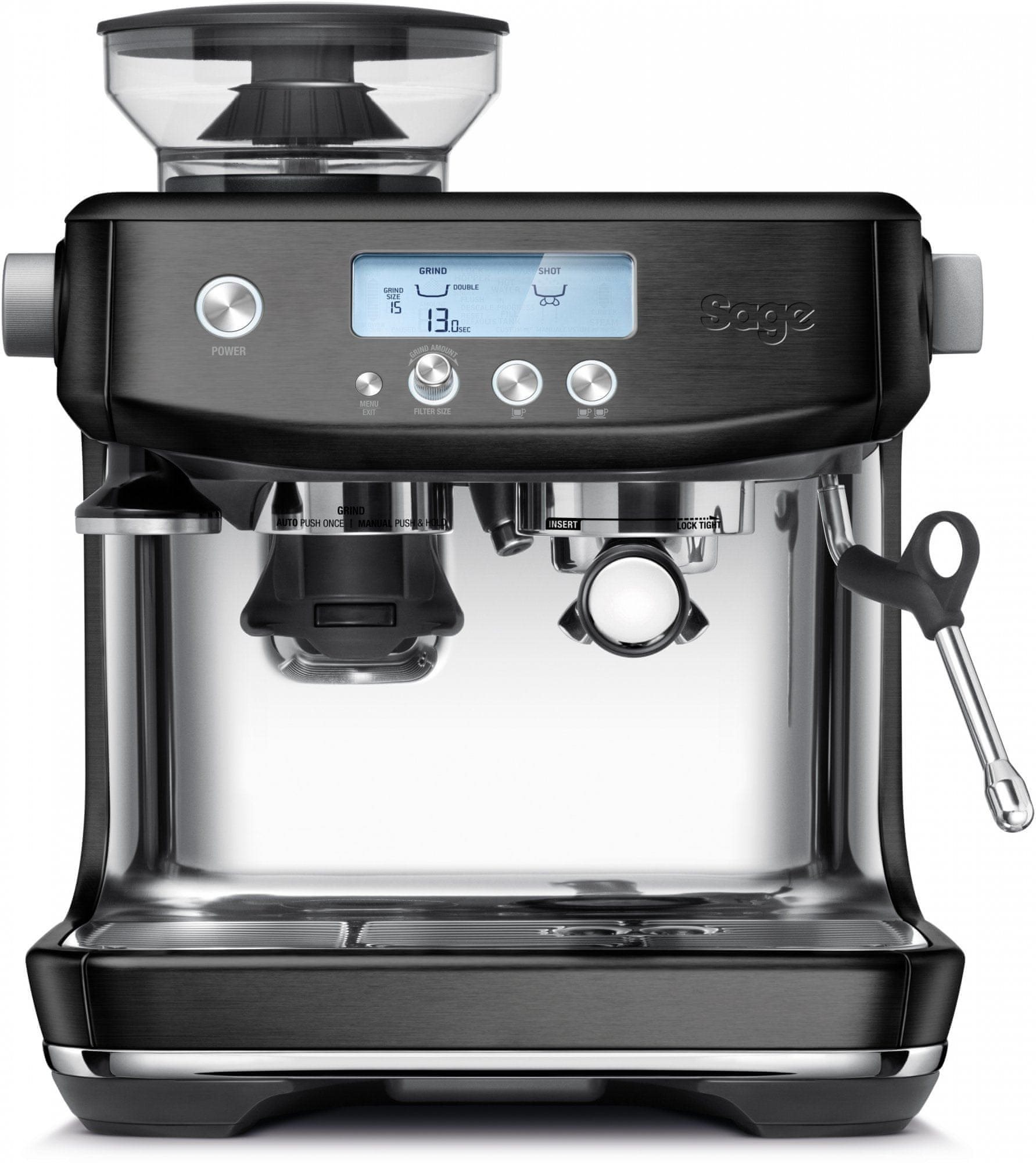 SAGE SES878BST Espresso Black StainSteel Karos kávéfőző