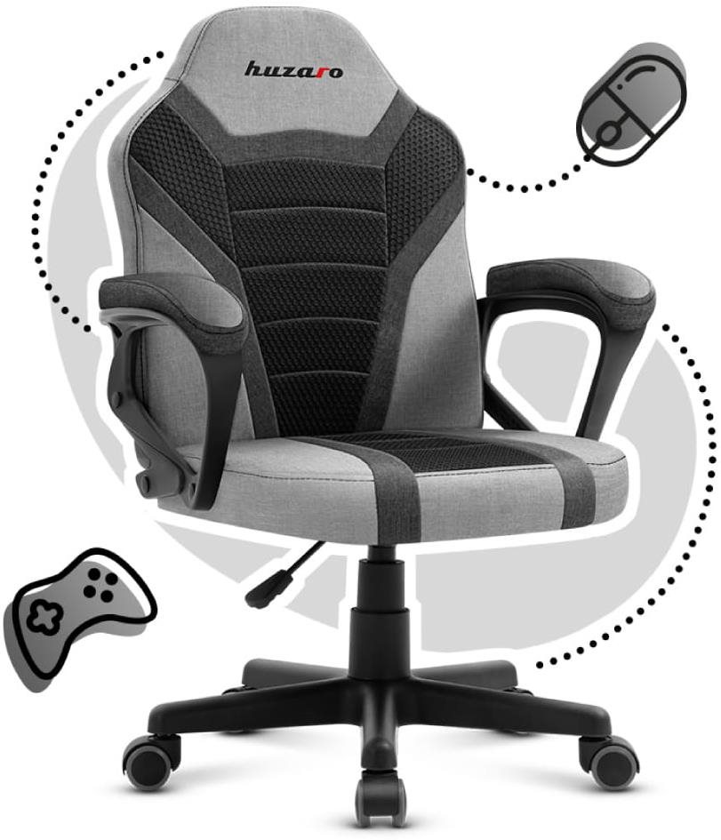 Huzaro Detská Herná stolička Ranger 1.0, grey mesh Herná stolička