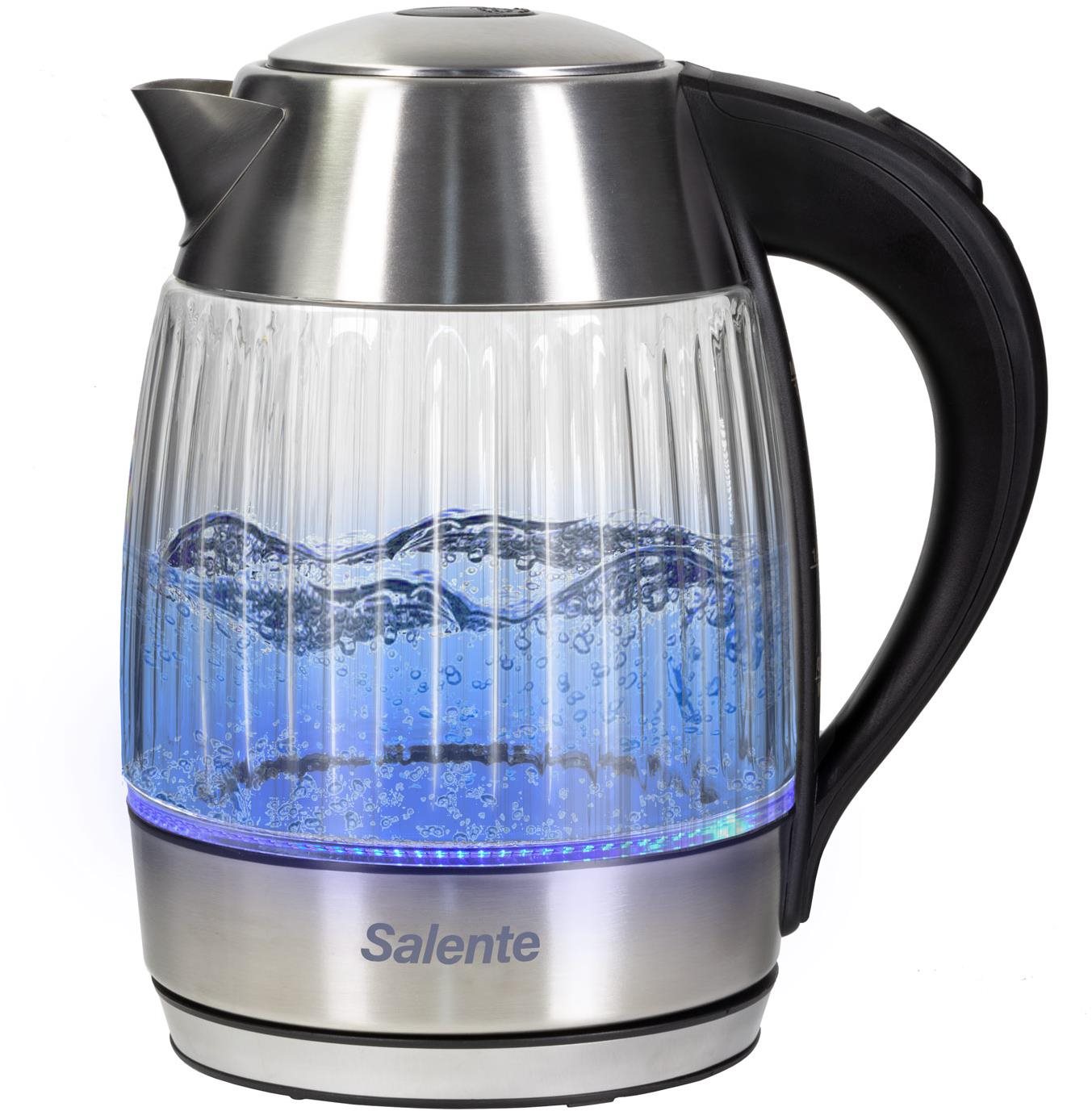 Salente StripeGlass modré podsvietenie Rýchlovarná kanvica