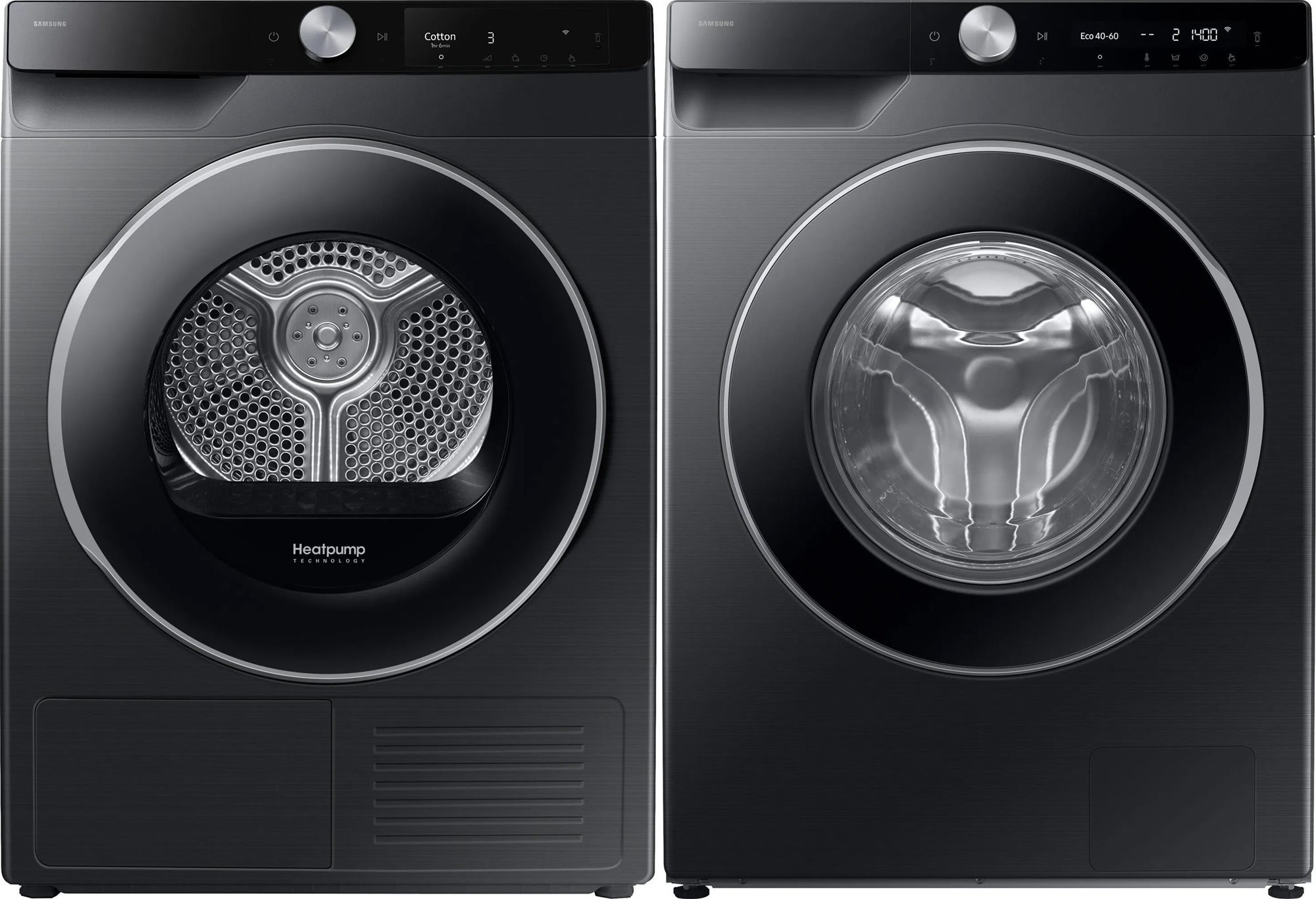 SAMSUNG DV90T6240LB/S7 + SAMSUNG EcoBubble WW90DG6U85LBU4 Set...