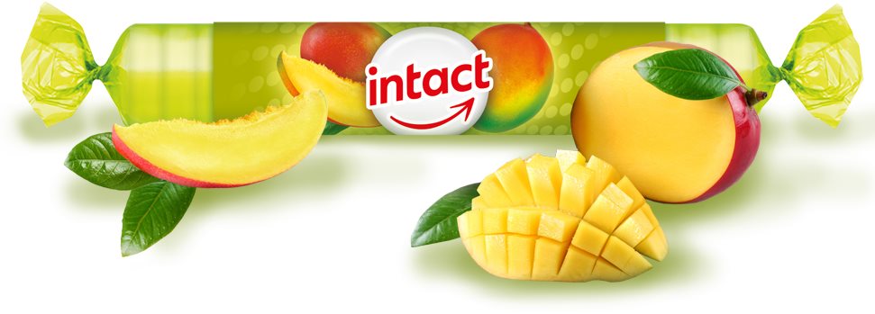 Intact rolka hroznový cukor s vit. C MANGO 40 g Vitamín C