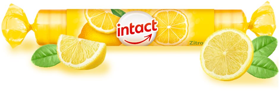 Intact rolka hroznový cukor s vitamínom C CITRÓN Vitamín C