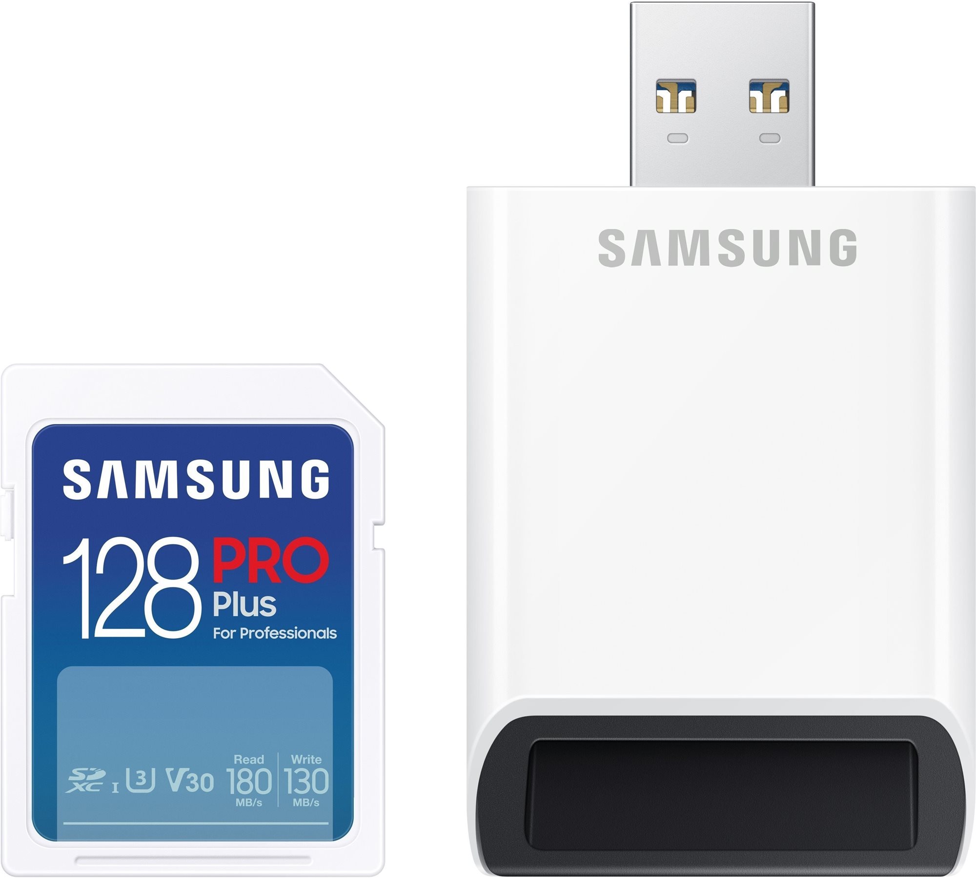 Samsung SDXC 128 GB PRO PLUS + USB adapter (2023) Memóriakártya