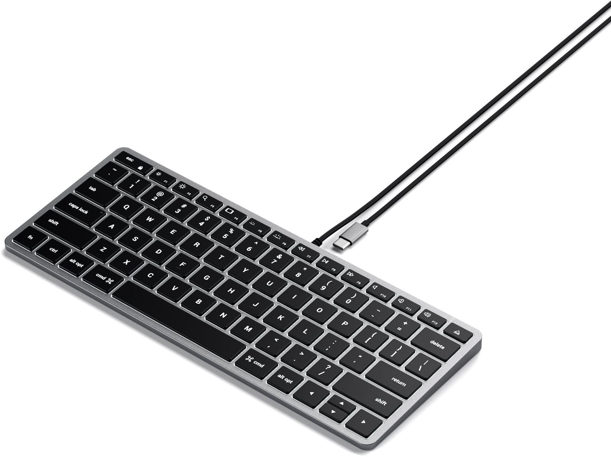 Satechi Slim W1 USB-C BACKLIT Wired Keyboard - Space Grey - US...
