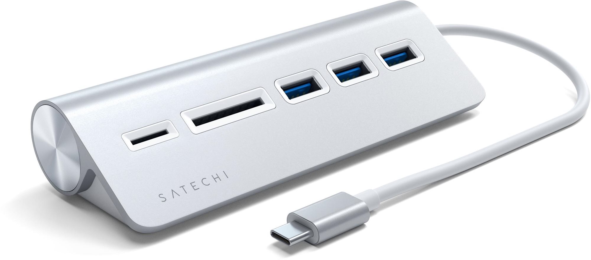 Satechi Aluminium Type-C USB Hub (3x USB 3.0, MicroSD) - Silver...