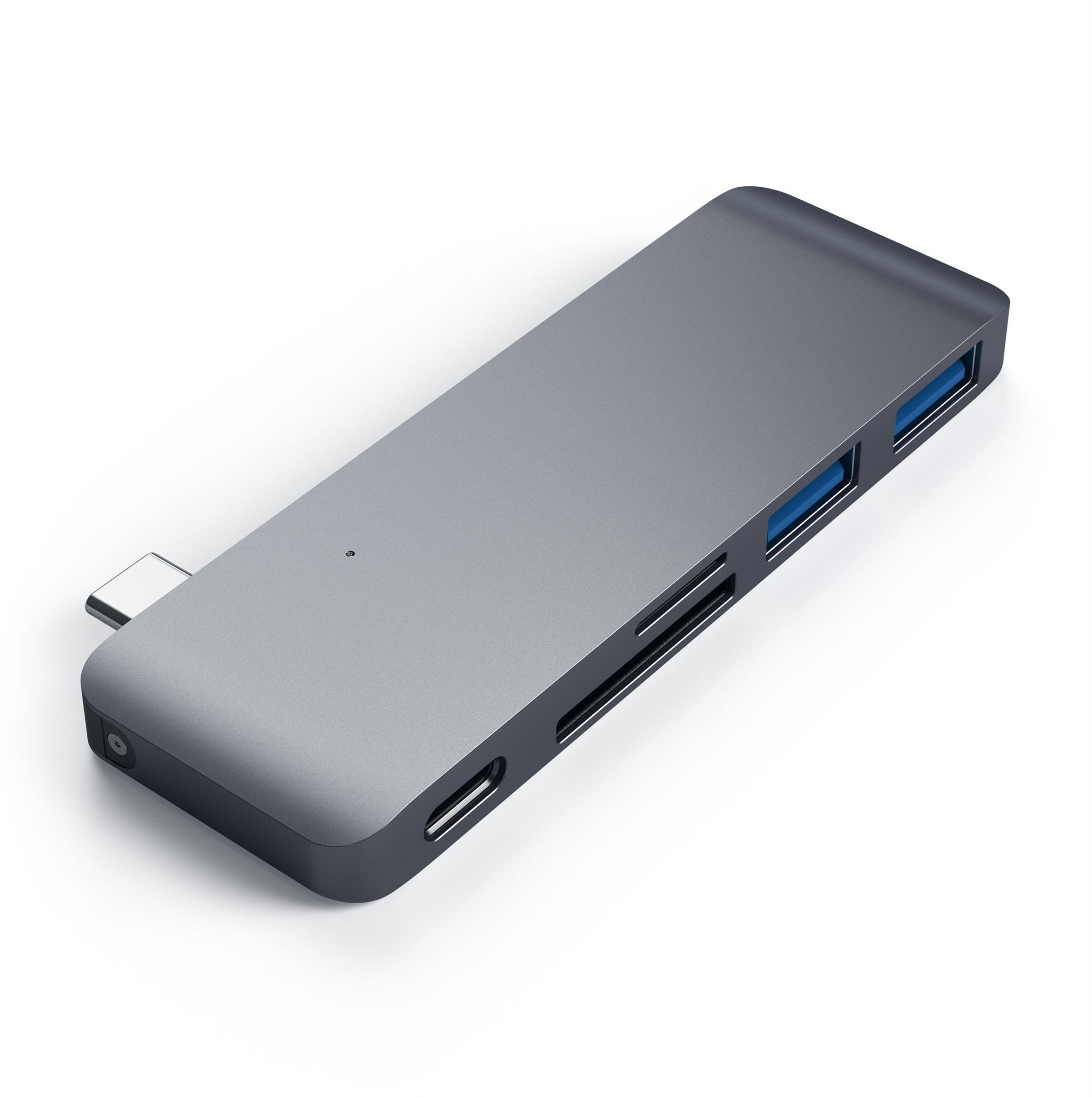 Satechi Aluminium Type-C Passthrough USB Hub (3x USB 3.0, MicroSD)...