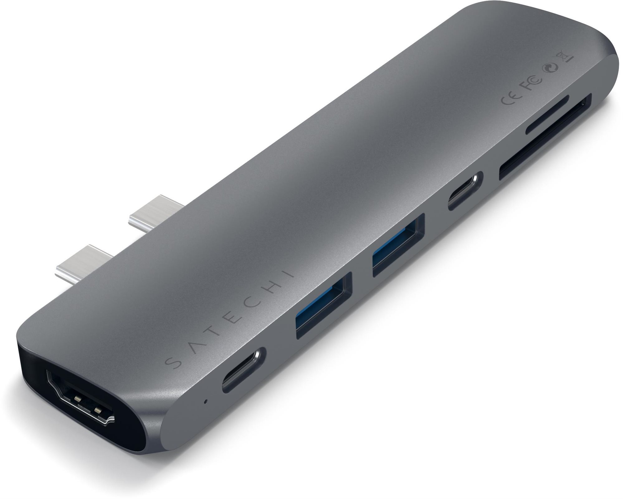 Satechi Aluminium Type-C PRO Hub (HDMI 4K, PassThroughCharging, 2x...