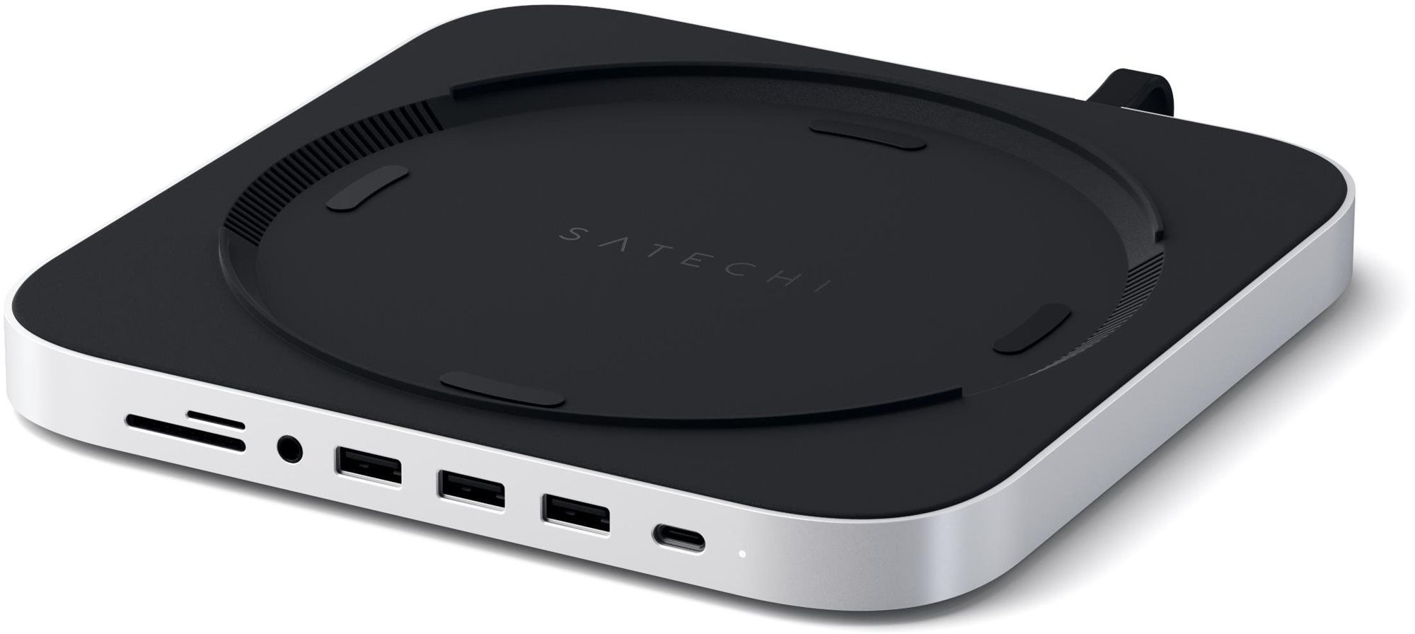 Satechi Aluminium Type-C Stand and Hub for Mac Mini - Silver Port...