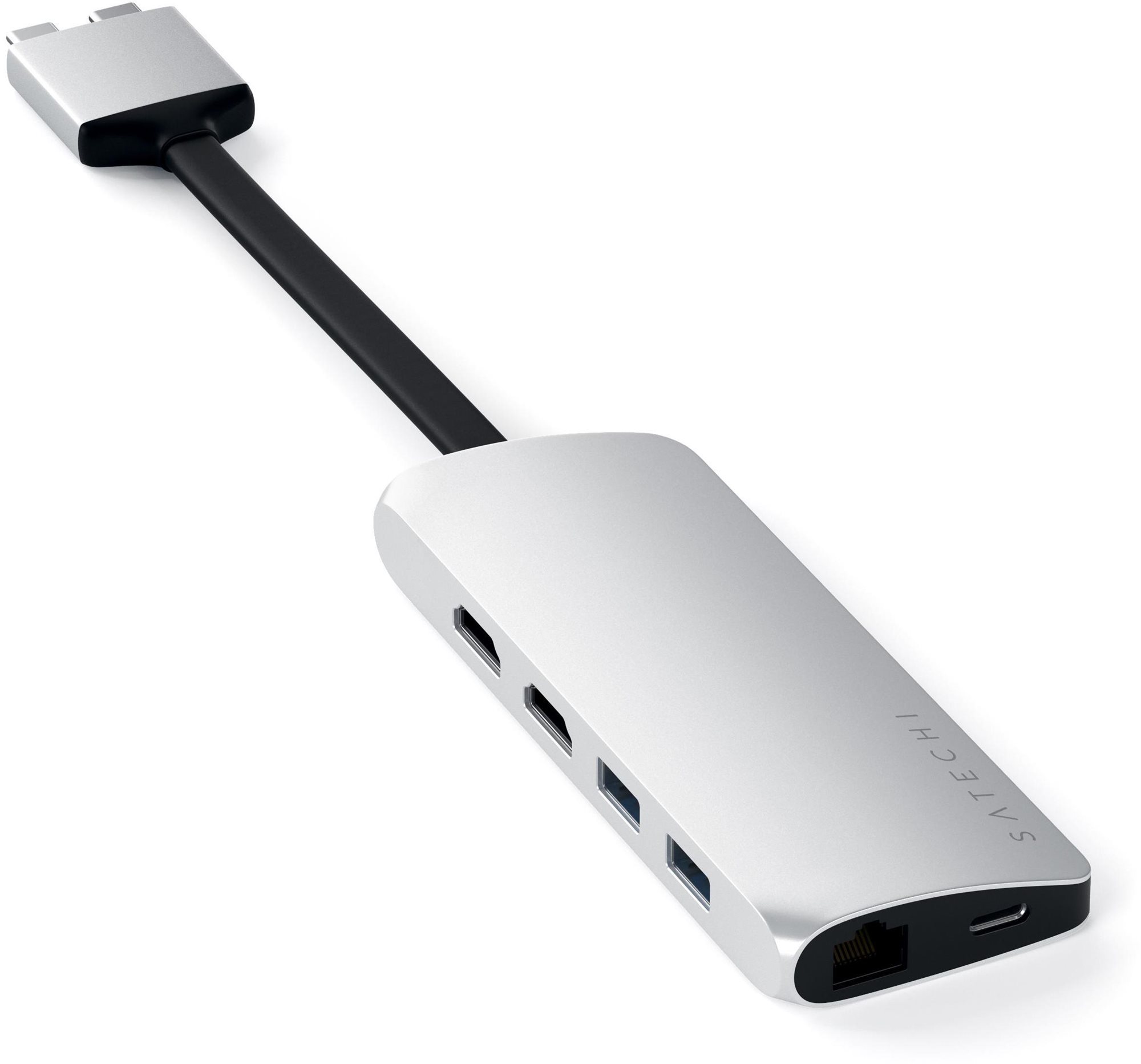Satechi Type-C Dual Multimedia Adapter - Silver Port Replicator